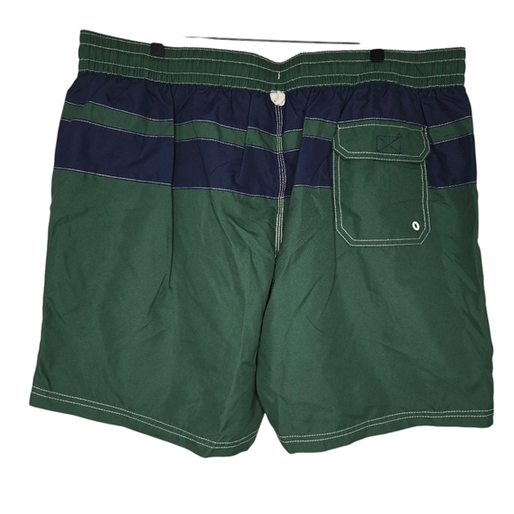Caribbean Joe Mens Fairway Green Navy Blue Board Swim Trunks Shorts Size XXL - Picture 2 of 9